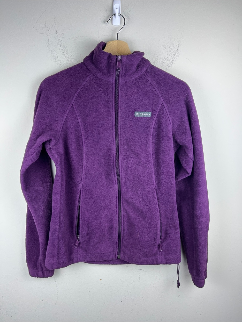 Columbia Women's Medium Deep Purple Full Zip Fleece Jacket Outdoor
